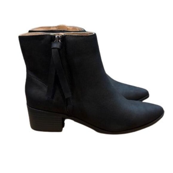 Journee Collection “Sadiya” Faux Suede Pointed Toe Booties in Black – Size 8 - Picture 1 of 9